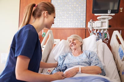 Hospital Room Patient and Nurse