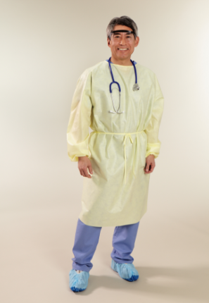 SafeCare AAMI-rated disposable isolation gown